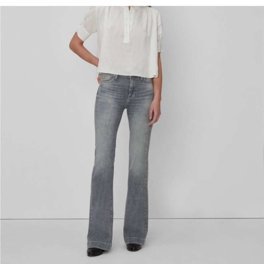 7 For All Mankind Women's Gray Flare Jeans